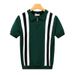 Knitted Ice Silk Zipper Polo Shirt Men's Short Sleeved Summer Thin Style Fashion Contrast Color Design Slim Trend Lapel T Shirt_viptrois.com
