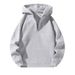 Men's Quarter-Zip Hooded Sweatshirt – Lightweight & Comfortable Pullover For Everyday Wear (S-XXL, Polyester Knit, Unisex Fit)_viptrois.com