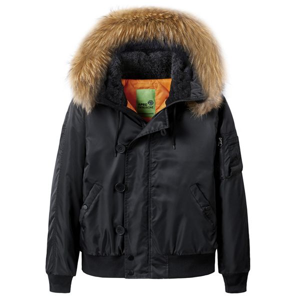 Men's Clothing Winter Padded Thickened Men's Pilot Jacket Casual Hooded Loose MA1 Baseball Jacket Men's Coat_viptrois.com