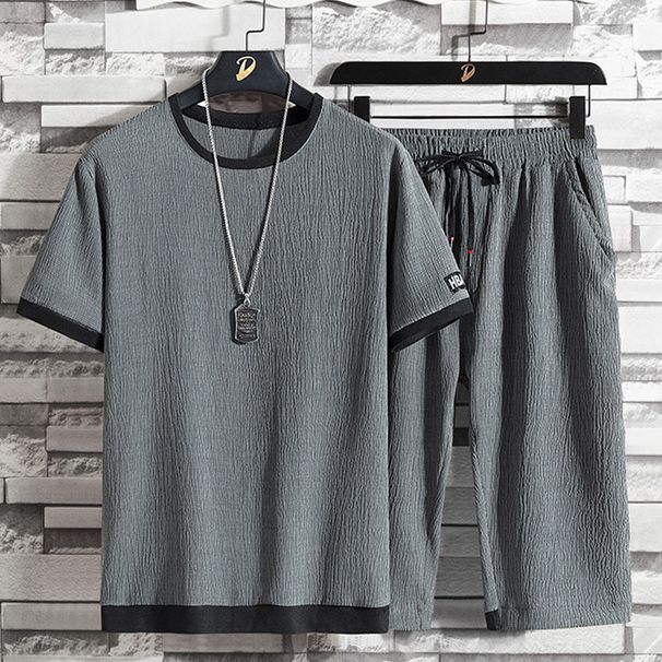 Men's Clothing Short Sleeved T Shirts New Men's And Women's Ice Silk Shorts Summer Loose Large Size Quick Drying Suits Five Point Sports Casual Pants_viptrois.com