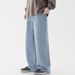 Men's Clothing Jeans Men Autumn Large Size Straight Pants Men Loose Trend Hong Kong Style Ins Wide Leg Pants Casual Long Pants_viptrois.com