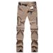 Men's Clothing Outdoor Casual Quick-drying Pants Stretch Two-piece Pants Men's Removable Hiking Climbing Pants _viptrois.com