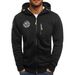 Men's Anime Goku Print Hooded Sweatshirt - Zip-Up Casual Jacket, Polyester Blend, Lightweight Streetwear (S-Xxxl), Otaku Fashion For Daily Wear_viptrois.com