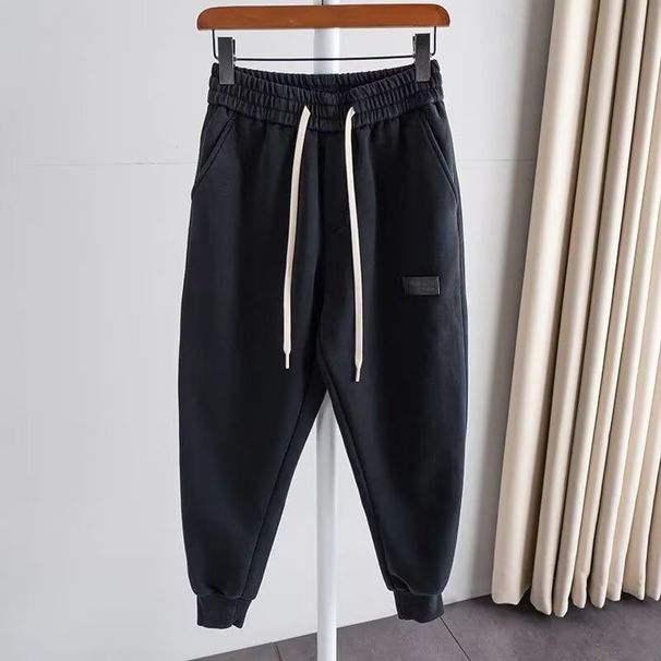 Men's Clothing New Autumn And Winter Men's Thickened Harem Casual Pants Trendy Versatile Leggings Loose Elastic Skinny Pants_viptrois.com
