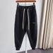 Men's Clothing New Autumn And Winter Men's Thickened Harem Casual Pants Trendy Versatile Leggings Loose Elastic Skinny Pants_viptrois.com