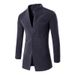 Loom Loom 2025 Foreign Trade Cross-Border New And American Plus Men's Solid Color Single Button Trench Coat Casual European Size_viptrois.com