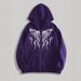 Cross-Border Y2K Vintage Punk Digital Print Casual American Gothic Couple Sports Hoodie_viptrois.com