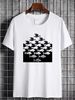 MC Escher Sky And Water I Art T Shirt Comfortable Fashion Summer Versatile Soft Unisex Streetwear Casual Homme Designer Clothes Stylish_viptrois.com