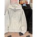 Autumn And Winter Retro Double Zipper Design Cardigan Hooded Sweatshirt Loose And Versatile Casual Jacket_viptrois.com