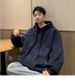 Autumn And Winter Men's Korean American Solid Color Heavy Hooded Sweater Men's Trendy Brand American Velvet Loose And Comfortable Sweater_viptrois.com