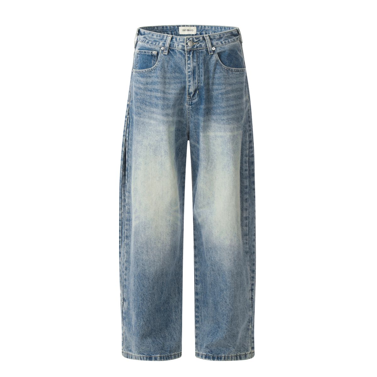 Men's Clothing Washed Blue Jeans For Men And Women Trendy And Versatile Loose And Casual Cleanfit Pants_viptrois.com