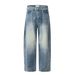 Men's Clothing Washed Blue Jeans For Men And Women Trendy And Versatile Loose And Casual Cleanfit Pants_viptrois.com