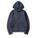 Loom Cross-Border European And American Style Cardigan Hooded Solid Color Sportswear Top Autumn Winter Unisex Zipper_viptrois.com