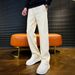Men's Winter Fleece-Lined Casual Jogger Pants - Soft Comfortable Straight Leg Trousers For Everyday Wear (Black, Gray, Beige)_viptrois.com