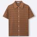 2025d Casual Men's Fashion Perforated Design Spring Summer Knit Short Sleeve Cardigan Polo Shirt SY0051_viptrois.com
