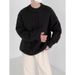 Solid Color Sweater Autumn Winter New Cable Knit Crew Shirt Men Half High Neck Thickened Knitwear Trendy_viptrois.com