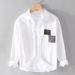Men's Clothing Long Sleeved Shirt Jacket Shirt Workwear Loose Autumn Professional Brand Formal Wear Non Iron Striped Shirt Men_viptrois.com