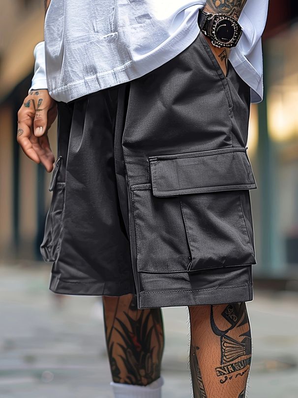 Men's Exclusive Cargo Shorts Style Multi Pocket Loose Fit Athletic Five Point Pants Best Selling Item_viptrois.com
