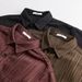 Bamboo Patterned Shirt Jacket For Men's Passing, Loose Retro Top, Workwear, Long Sleeved Shirt_viptrois.com