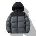 Men's Clothing Winter Men's Short Down Jacket Printed Thickened Men's And Women's Korean Style Youth Winter Clothes Hooded Puffer Jacket_viptrois.com
