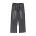 Men's Clothing Distressed Washed Wide Leg Jeans For Men, Spring And Summer, Loose Fitting Trousers, Basic Versatile Trendy Retro Casual Pants_viptrois.com