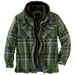 Men's Autumn/Winter Thick Cotton With Grid Pattern Long Sleeve Loose Hooded Jacket_viptrois.com