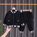 Boys' Corduroy Zip-Up Long Sleeve Two-Piece Outfit – Casual Spring & Autumn Set (80-120cm, Black/Beige/Brown)_viptrois.com