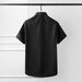Men's Short Sleeve Shirt Crystal Rhinestone Face Design Wrinkle Free Cotton Casual Basic Style Summer Fashion White Black_viptrois.com