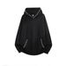 Retro Pearl-Embellished Cropped Hoodie – Unisex Oversized Streetwear Sweatshirt For Spring & Autumn (Black, White-Gray, Light Gray, M-XXXL)_viptrois.com