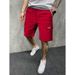 Men's Style Work Shorts Drawstring Elastic Waist Multi Pocket Casual Mid Length Quick Drying_viptrois.com