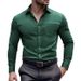 Men's Slim Fit Long Sleeve Shirt – Premium Cotton Blend Casual Button Down (8 Colors) – Versatile Office & Streetwear Essential_viptrois.com