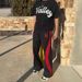 Men's Clothing Striped Shorts 3d Three Dimensional Embroidery Pattern Unisex Casual Straight Pants_viptrois.com