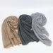 Hot Selling Cotton Linen Women's High-End Warm Spring Summer Solid Color Sun Protection Silk Muslim Headscarf Scarf_viptrois.com