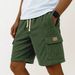 Men's Summer Corduroy Shorts Striped Drawstring 3D Pocket Versatile Side Pocket Bottoms for 2026_viptrois.com