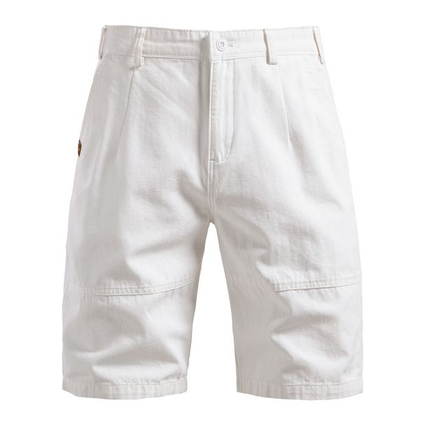 2025 Summer New Pure Cotton Casual Men's Straight Five-Point Pants Solid Color Versatile Cargo Shorts For Men_viptrois.com