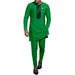 Men's clothing African national printing batik cotton men's casual set_viptrois.com