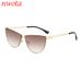 New Metal Frame Cat Eye Sunglasses Hollow Temples Riding Fashion All Match_viptrois.com