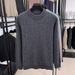 Men's Clothing 100% Wool Sweater Semi-Turtleneck Winter Knitwear With Jacquard Pattern, Premium Soft & Warm Pullover For Casual & Formal Wear_viptrois.com