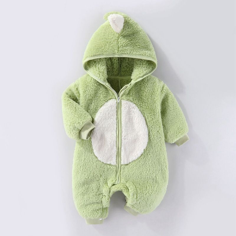 Mother & Kids Jumpsuit Baby Winter Romper With Hood Soft Fleece-Lined One-Piece Outfit For Newborns & Infants (0-12M) – Cozy Animal-Themed Designs_viptrois.com