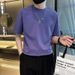 Summer Five-quarter-sleeved T-shirt Loose Short-sleeved Ins Trendy Brand Half-sleeved 2025 New Men's Top Summer Clothes T-shirt_viptrois.com