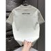 Men's Trendy Minimalist Patchwork Letter T-Shirt Casual round Neck Short Sleeve Top Versatile Fashion Popular on Instagram 2025_viptrois.com