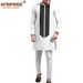 Men's clothing African ethnic solid color men's casual jacket + pants_viptrois.com