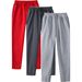 Men's Clothing Casual Plus Velvet Solid Color Fleece-Lined Casual Jogger Pants - Mid Rise Straight Leg Comfortable Sweatpants For Spring & Fall_viptrois.com
