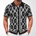 Clothing European And American Men's Knitted Polo Shirt Summer New Jacquard Short Sleeve Cardigan Knitwear SY0033_viptrois.com