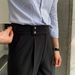 Men's Clothing Naples British Drape High Waist Straight Pants Autumn Casual Pants Trendy Trousers_viptrois.com