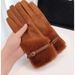 Plush For Women Keep Warm In Winter, Riding Electric Bikes To Prevent Freezing, Suede Gloves That Are Versatile And Can_viptrois.com