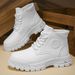 2025 Autumn New White Martin Shoes Casual Work Non-Slip Wear-Resistant Trendy Large Size Men's Boots_viptrois.com
