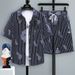 Men's Clothing Men's short sleeved suit summer youth student leisure sports street trend cool shorts two piece suit_viptrois.com