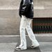 Men's Clothing High Street Vibe Style Zipper Slit Casual Pants Men Ins Trendy Brand Loose Straight Workwear Flared Trousers_viptrois.com