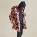 Pulse European And American Foreign Trade Hot-Selling Fox Men's Rainbow Mid-Length Hooded Fur Coat_viptrois.com